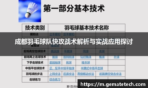 成都羽毛球队快攻战术解析与实战应用探讨